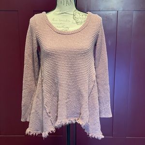 Frayed knit sweater